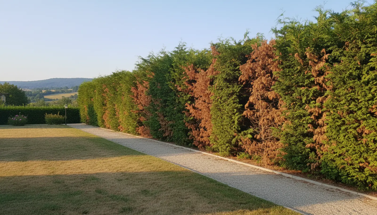 Rjavenje žive meje poleti: zakaj ciprese rjavijo in kaj še rešiš